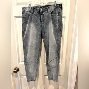 Dear John Joyrich Comfort Skinny Distressed Cut Off Split Hem‎ Gray Corduroy 32